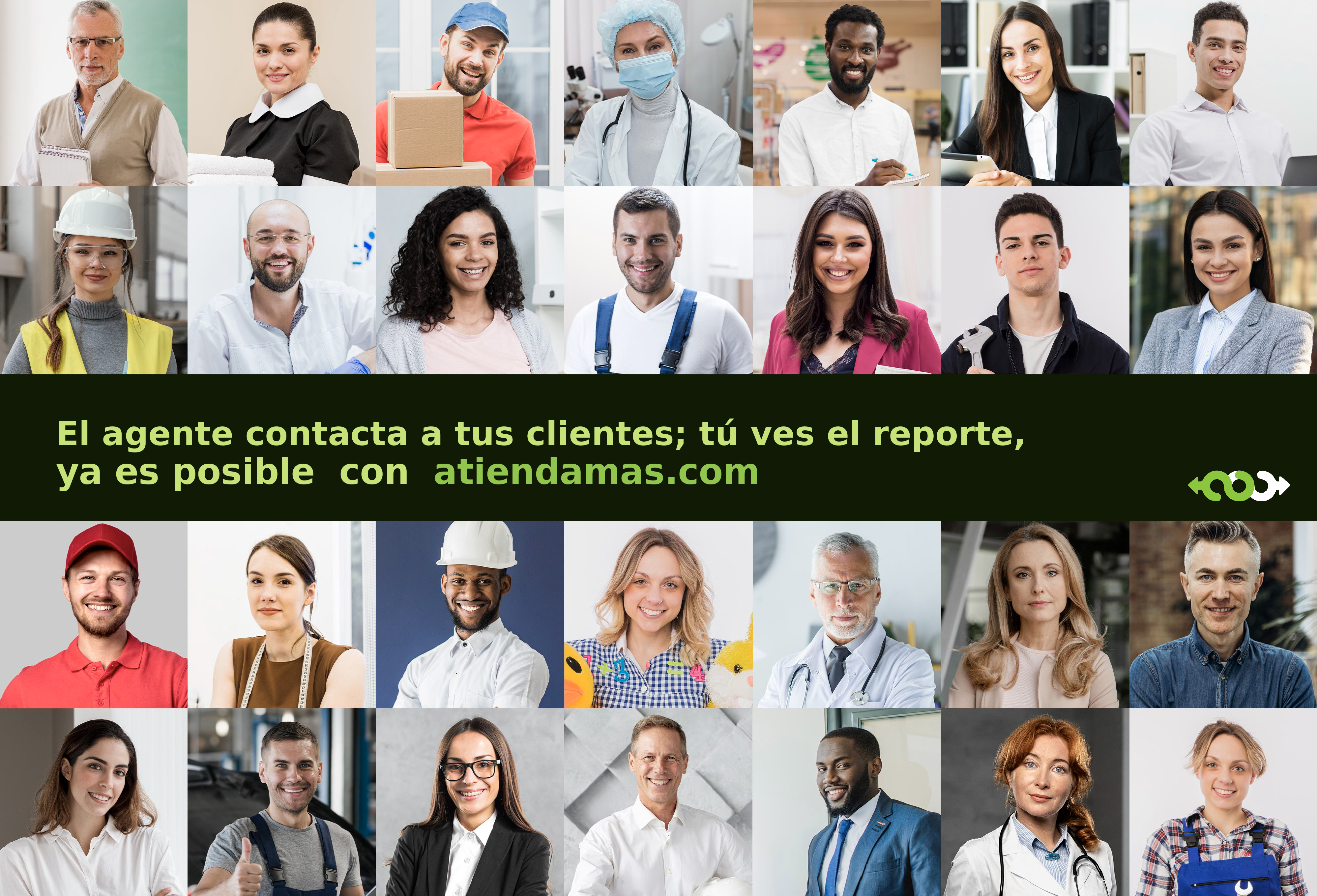 Agentes de AtiendaMas contactando clientes